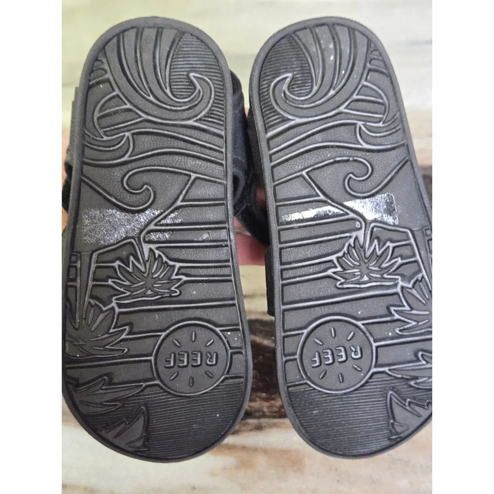 Reef Little Water Beachy Kids‎ Sandals Black Fisherman H2O Proof Size 8 45